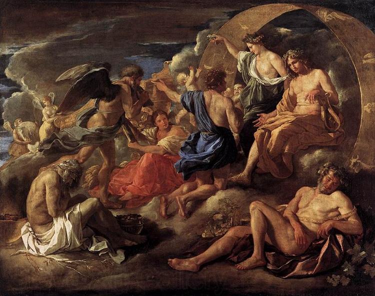 Nicolas Poussin Helios and Phaeton with Saturn and the Four Seasons Norge oil painting art